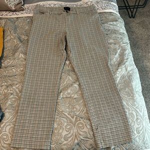 Women’s Dress Pants, size 12, black, tan and white striped